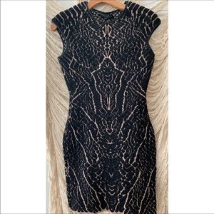 Crocodile bodycon mini dress